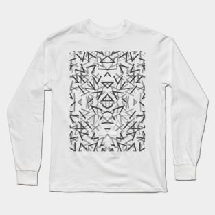 Black Thorns Pattern Long Sleeve T-Shirt